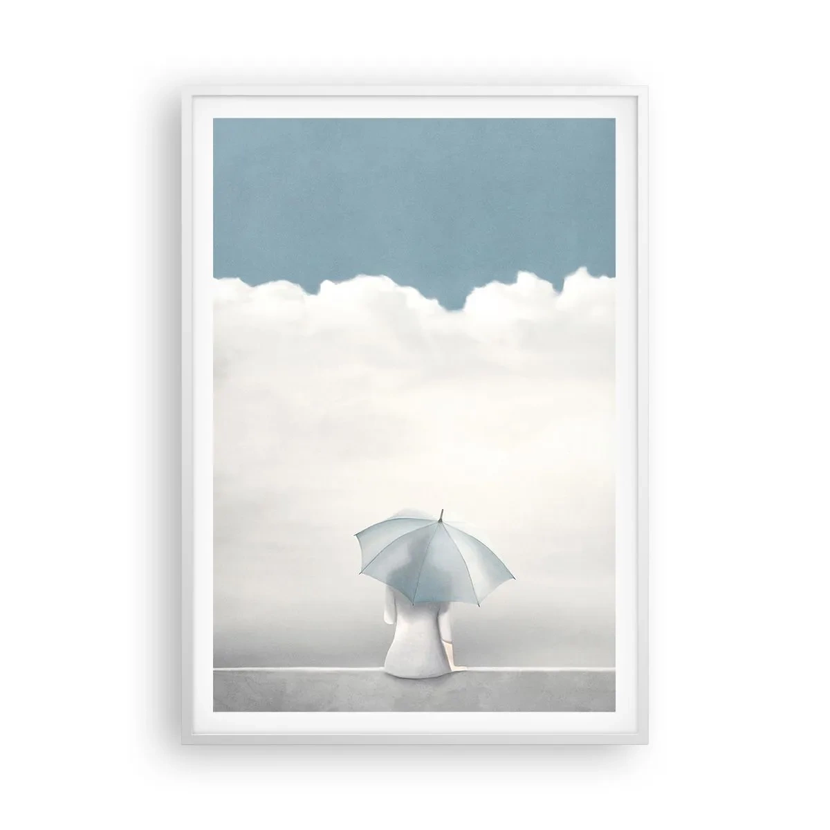 Poster in cornice bianca - Al confine tra sonno e veglia - 70x100 cm