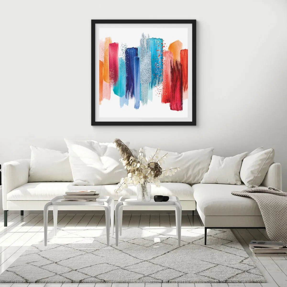 Poster in cornice nera - In alto e in basso - 50x50 cm