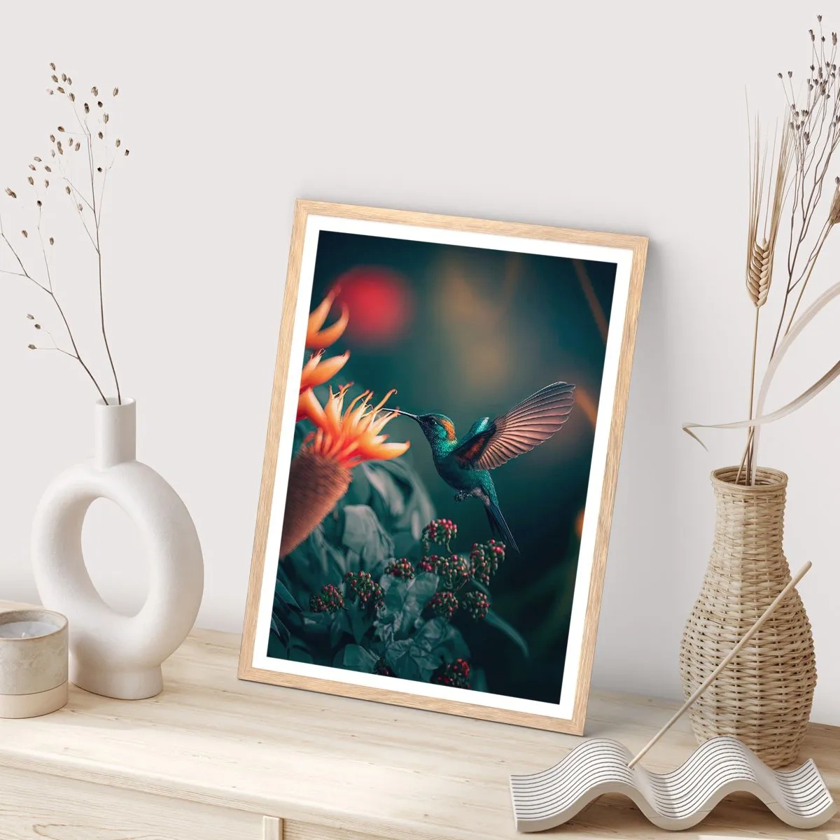Poster in cornice rovere chiaro - Una vita davvero a colori - 70x100 cm