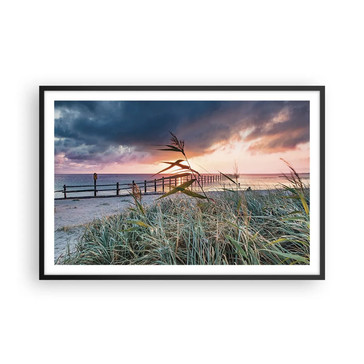 Poster in cornice nera - Non andrà via col vento - 91x61 cm