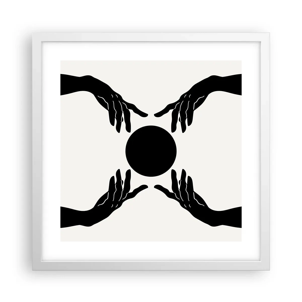 Poster in cornice bianca - Segno misterioso - 40x40 cm