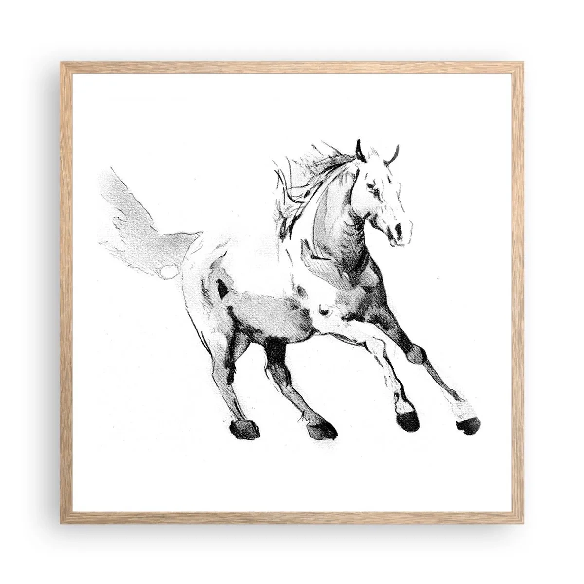 Poster in cornice rovere chiaro - Anima indomabile - 60x60 cm