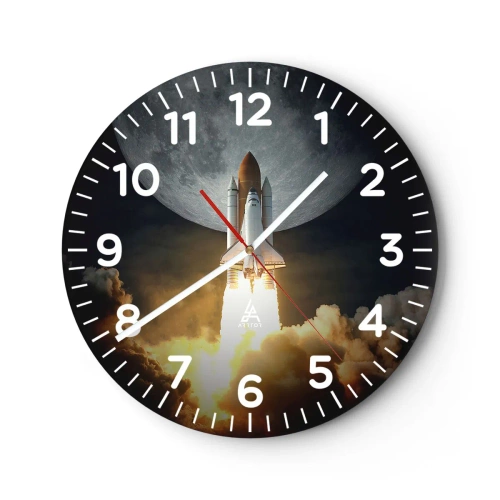 Orologio da parete - Orologio in Vetro - L'inizio di un'avventura spaziale - 30x30 cm
