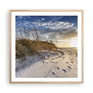 Poster in cornice rovere chiaro - Invito a passeggiare - 60x60 cm