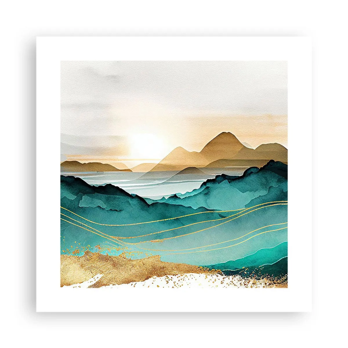 Poster - Paesaggio ai confini dell'astrazione - 40x40 cm