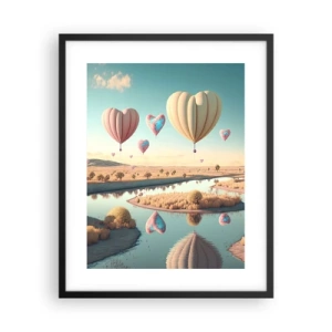 Poster in cornice nera - L'amore permette di volare - 40x50 cm