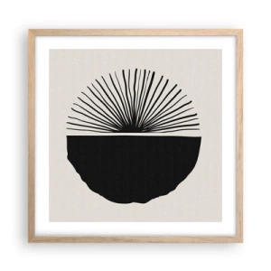 Poster in cornice rovere chiaro - Ventaglio di possibilità - 50x50 cm