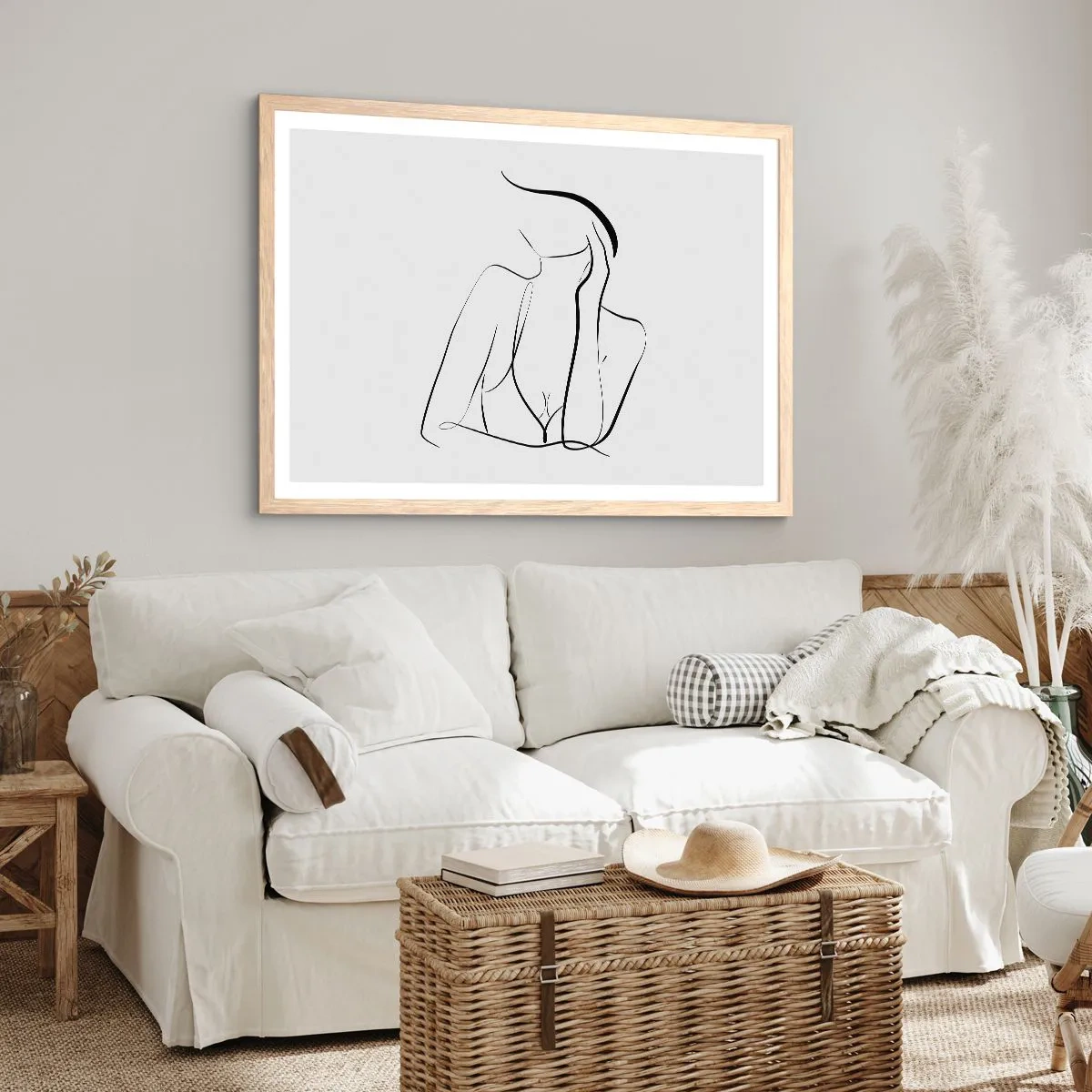 Poster in cornice rovere chiaro - Sull'onda dei sogni - 91x61 cm