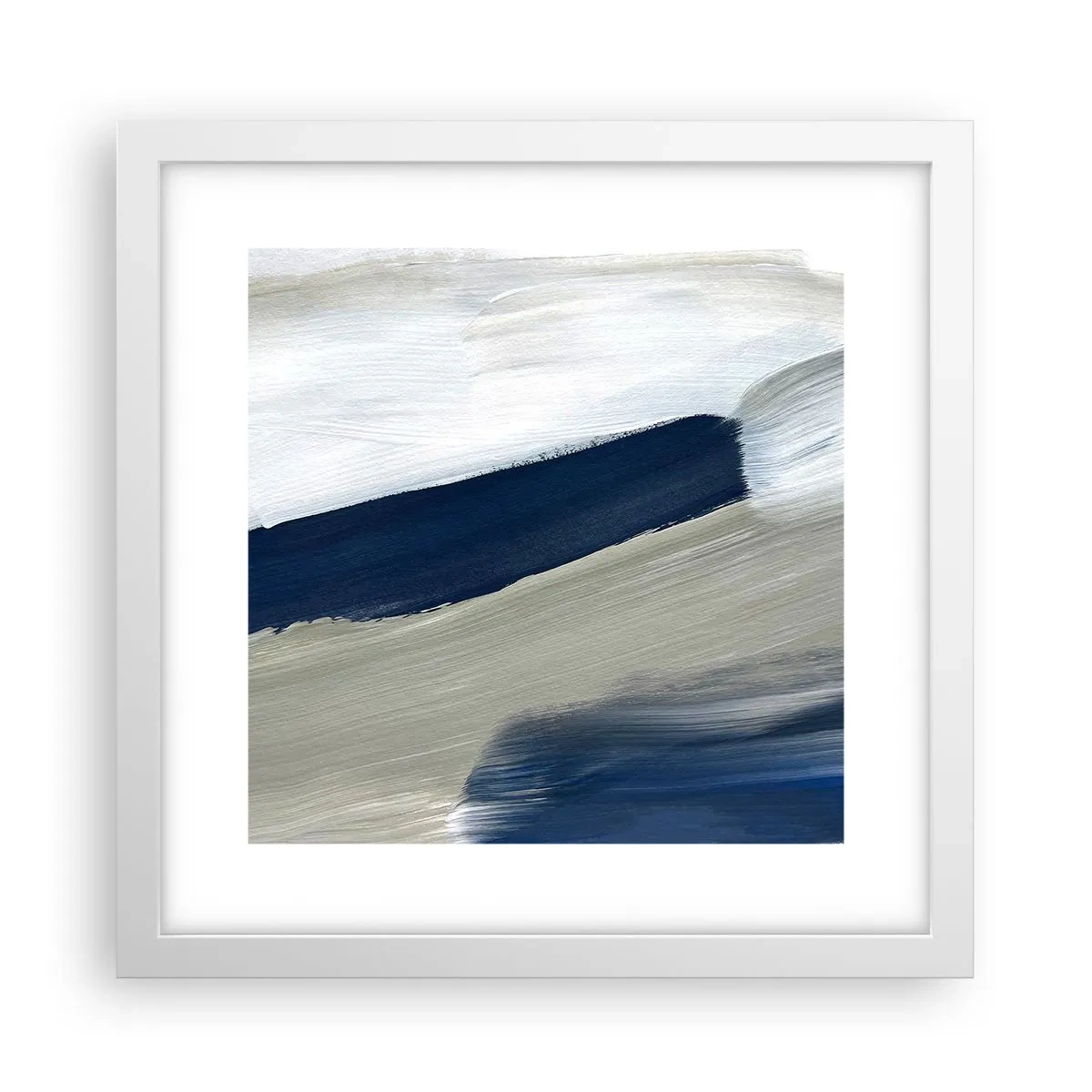 Poster in cornice bianca - Incontro con il bianco - 30x30 cm