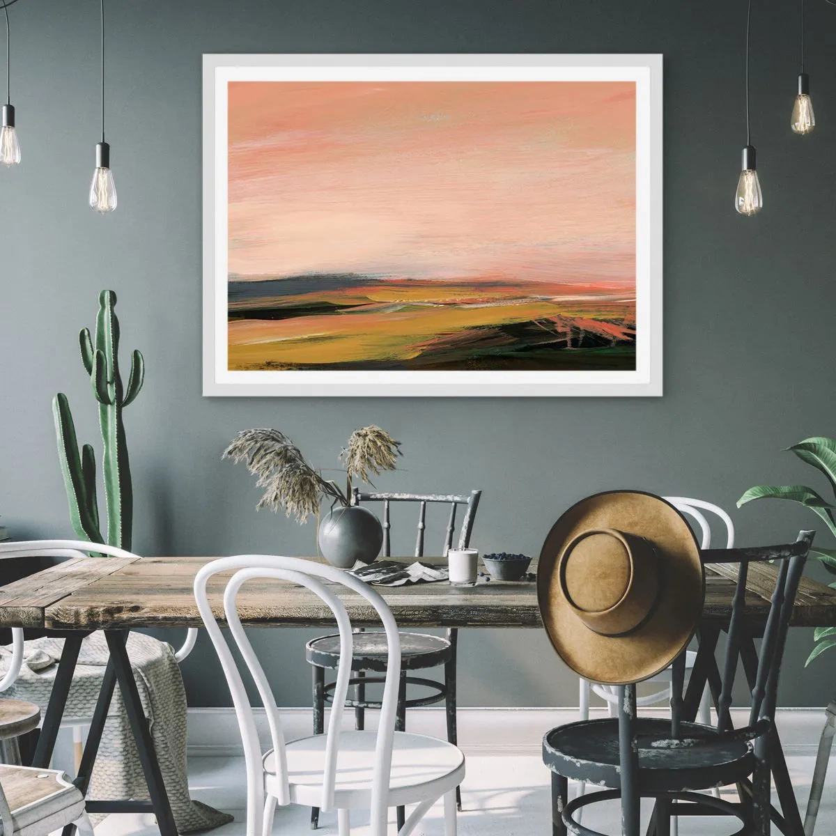 Poster in cornice bianca - In tonalità di rosa - 40x30 cm