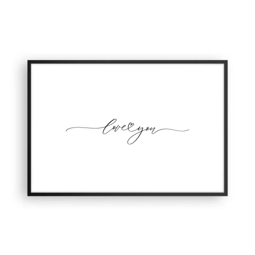 Poster in cornice nera - Bianco e nero - 91x61 cm