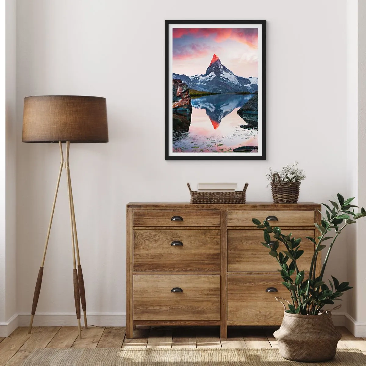 Poster in cornice nera - Il cuore dei monti è rovente - 40x50 cm