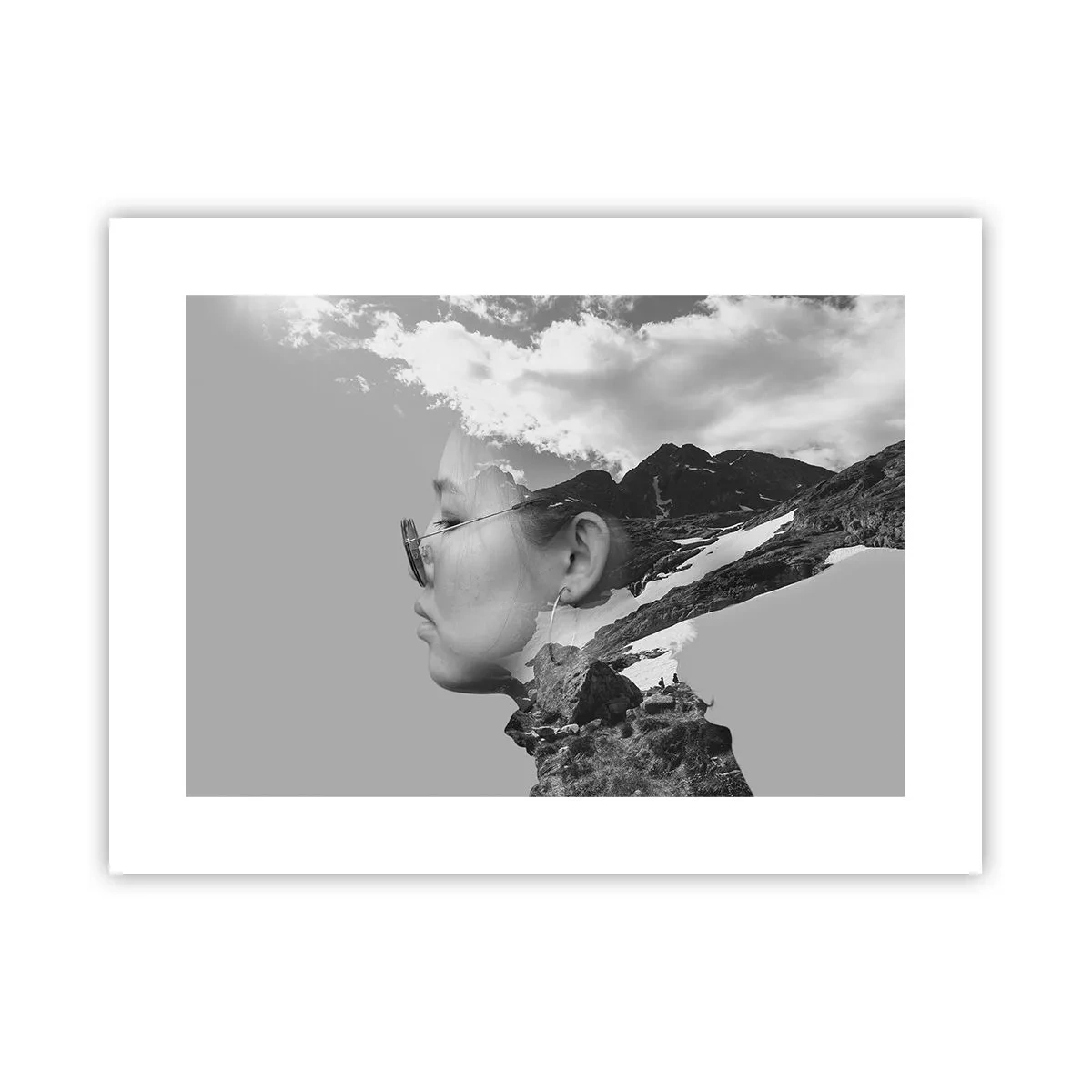 Poster - Ritratto montano nuvoloso - 40x30 cm