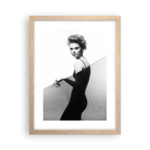 Poster in cornice rovere chiaro - Sguardo magnetico - 30x40 cm