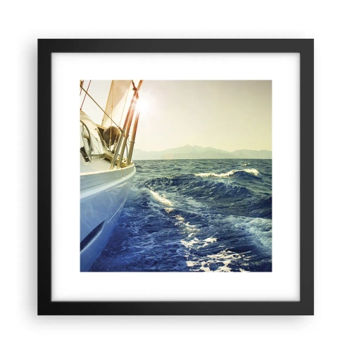 Poster in cornice nera - Verso l'avventura - 30x30 cm