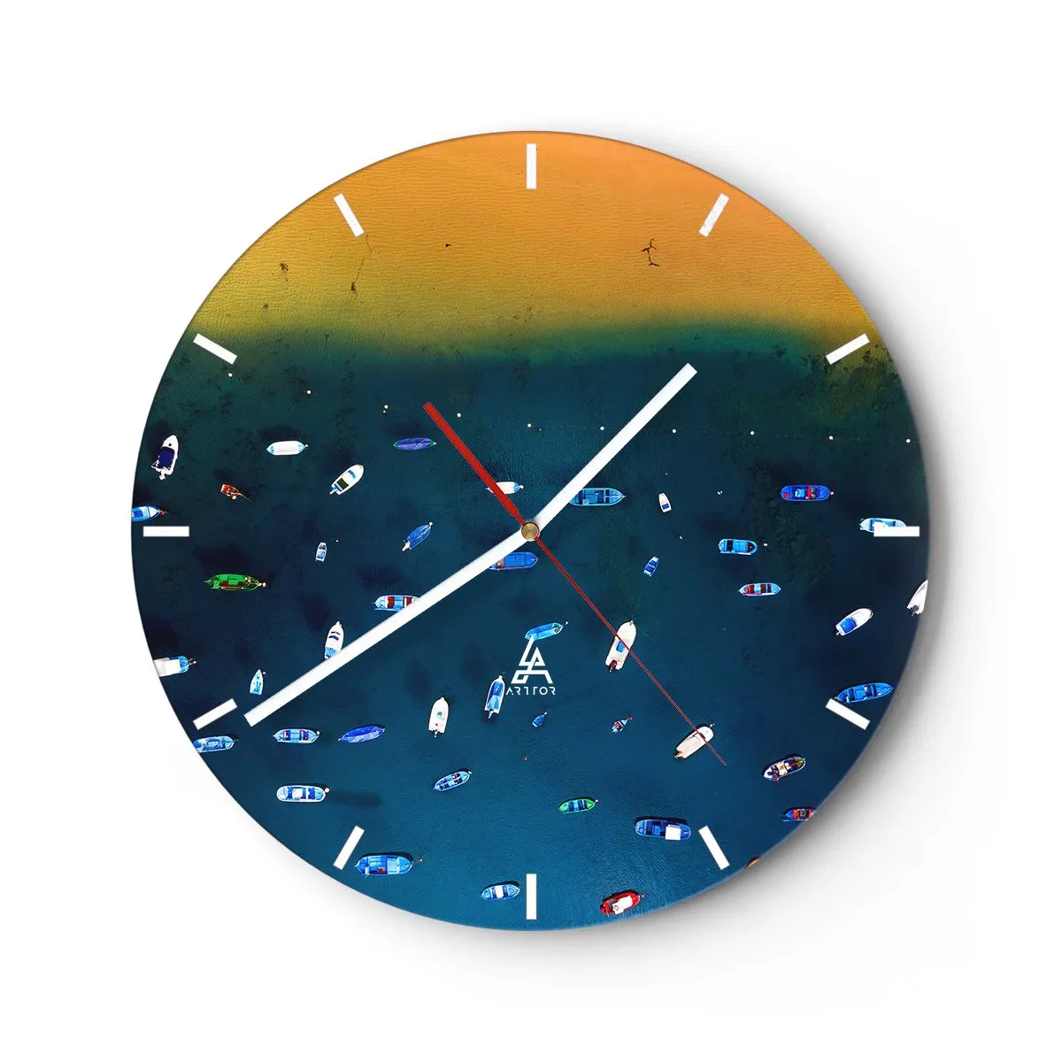 Orologio da parete - Orologio in Vetro - Il gioco delle vacanze - 40x40 cm