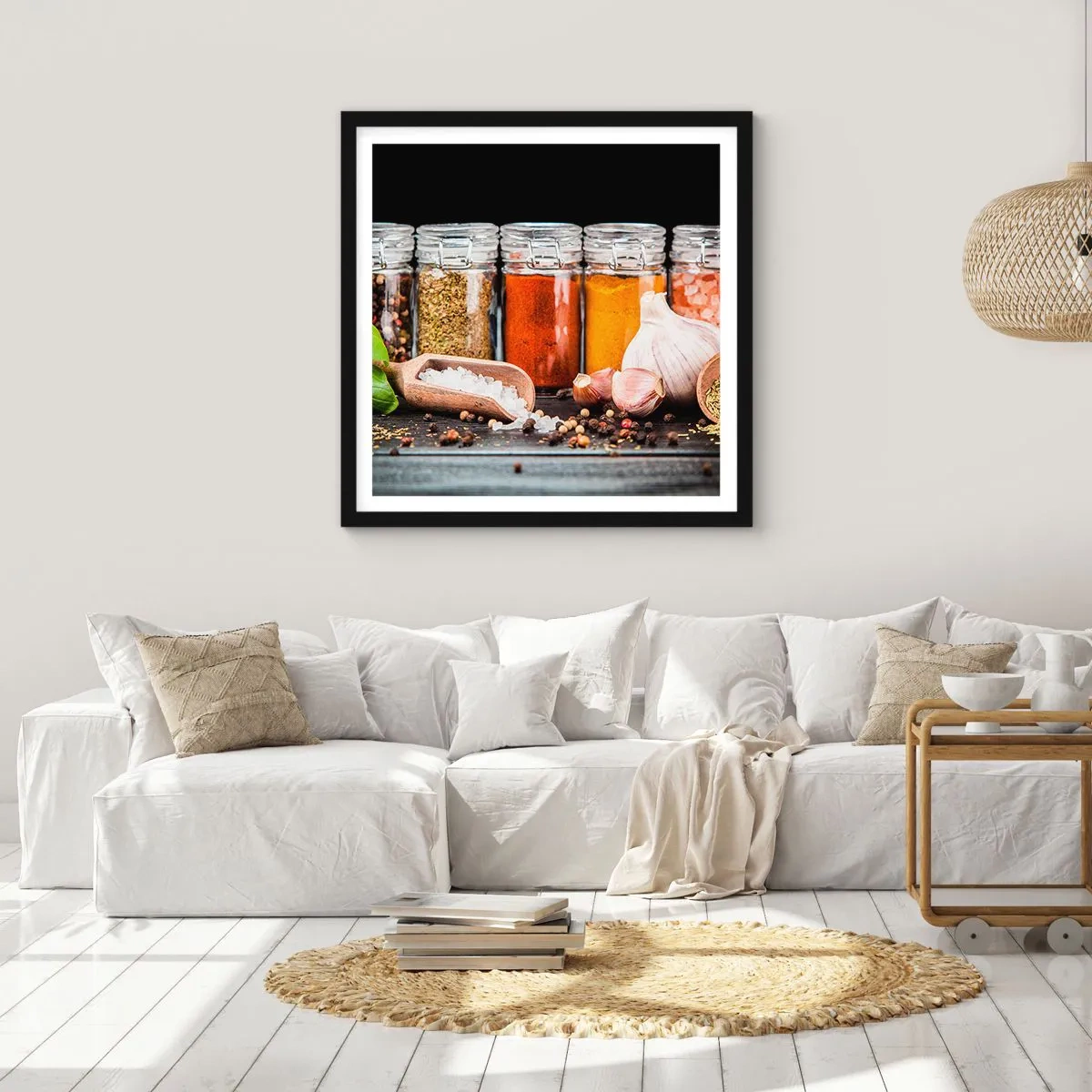 Poster in cornice nera - Perché la vita abbia sapore - 40x40 cm