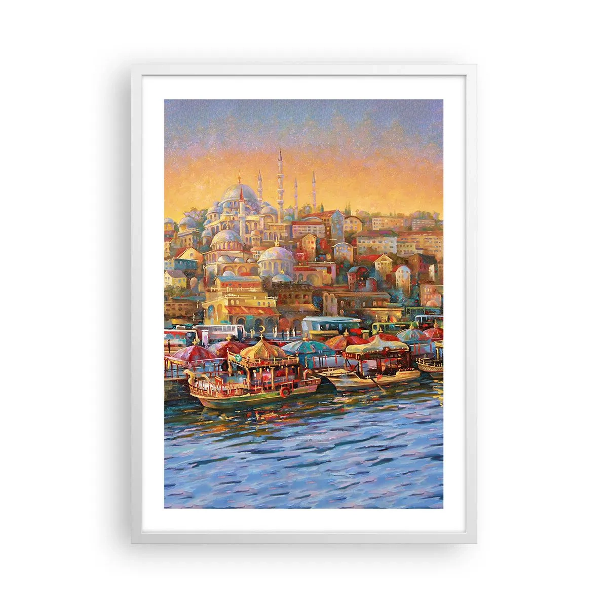 Poster in cornice bianca - Racconto da Istanbul - 50x70 cm