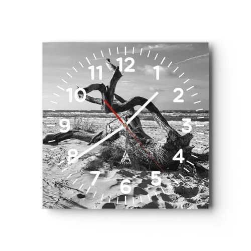 Orologio da parete - Orologio in Vetro - Scolpito dal mare - 40x40 cm