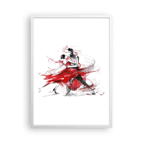 Poster in cornice bianca - Tango: il ritmo della passione - 50x70 cm