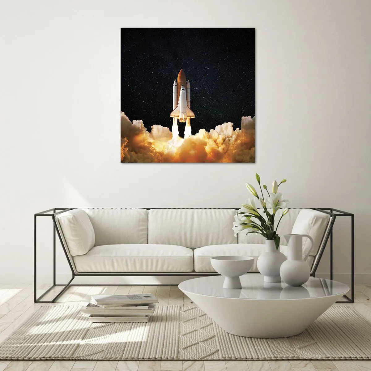 Quadro su vetro - Ad astra! - 50x50 cm