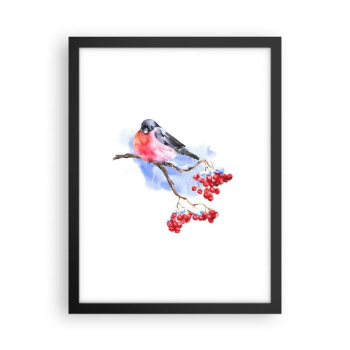 Poster in cornice nera - L'inverno a colori - 30x40 cm