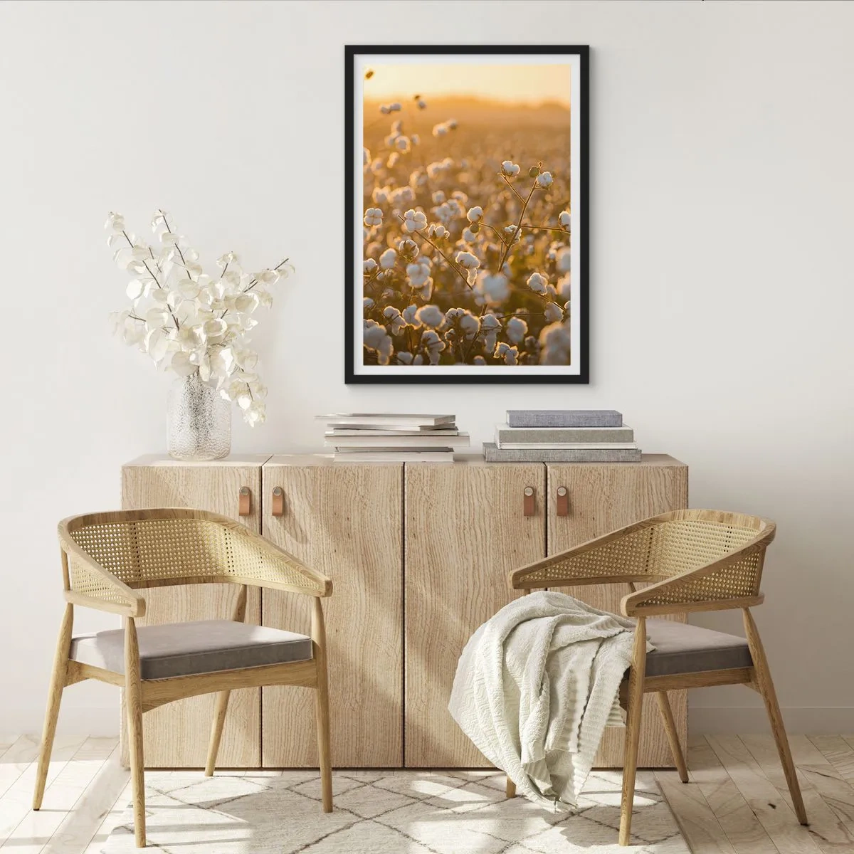 Poster in cornice nera - Campo di morbidezza - 40x50 cm