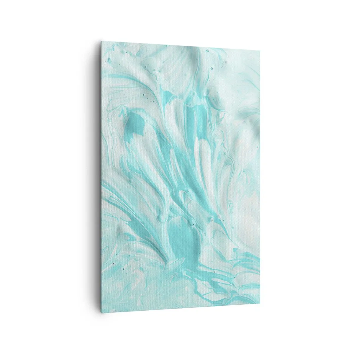 Quadro su tela - Stampe su Tela - Un motivo astratto nelle tonalità pastello del blu e del bianco. - 80x120cm - Insieme per sempre - Decorazione murale moderna per soggiorno e camera da letto ARTTOR