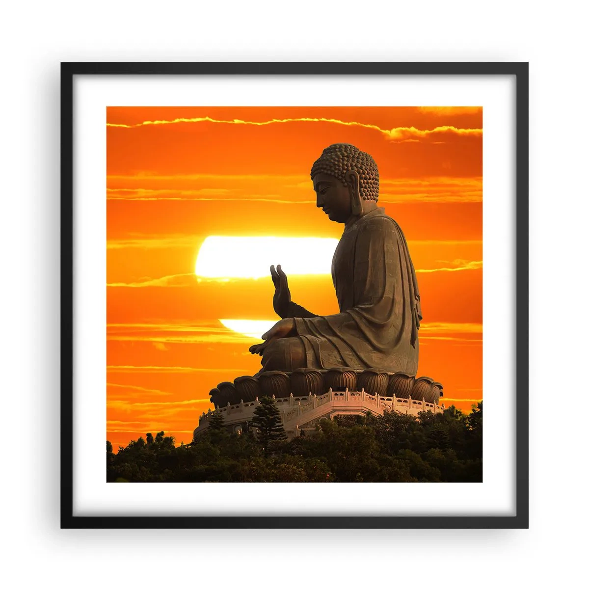 Poster in cornice nera - Senza paura davanti al mondo - 50x50 cm