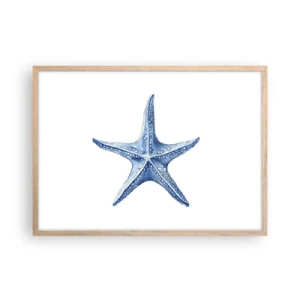 Poster in cornice rovere chiaro - Stella marina - 70x50 cm