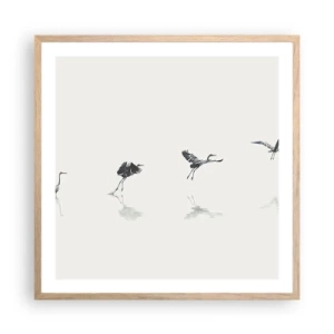 Poster in cornice rovere chiaro - Quattro semplici passi - 60x60 cm