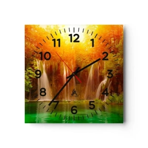Orologio da parete - Orologio in Vetro - Al sole e all'ombra - 40x40 cm