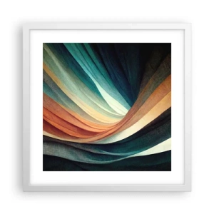 Poster in cornice bianca - Intessuto di colore - 40x40 cm