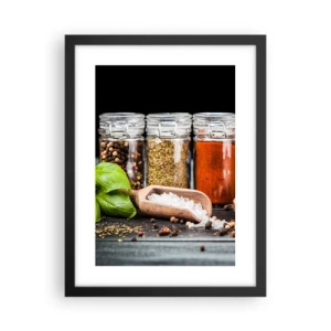 Poster in cornice nera - Perché la vita abbia sapore - 30x40 cm