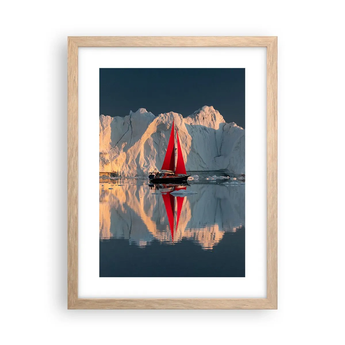 Poster in cornice rovere chiaro - Ai confini del mondo - 30x40 cm