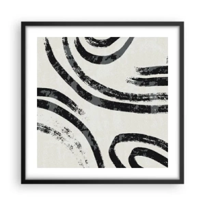 Poster in cornice nera - Interrotto a metà - 50x50 cm