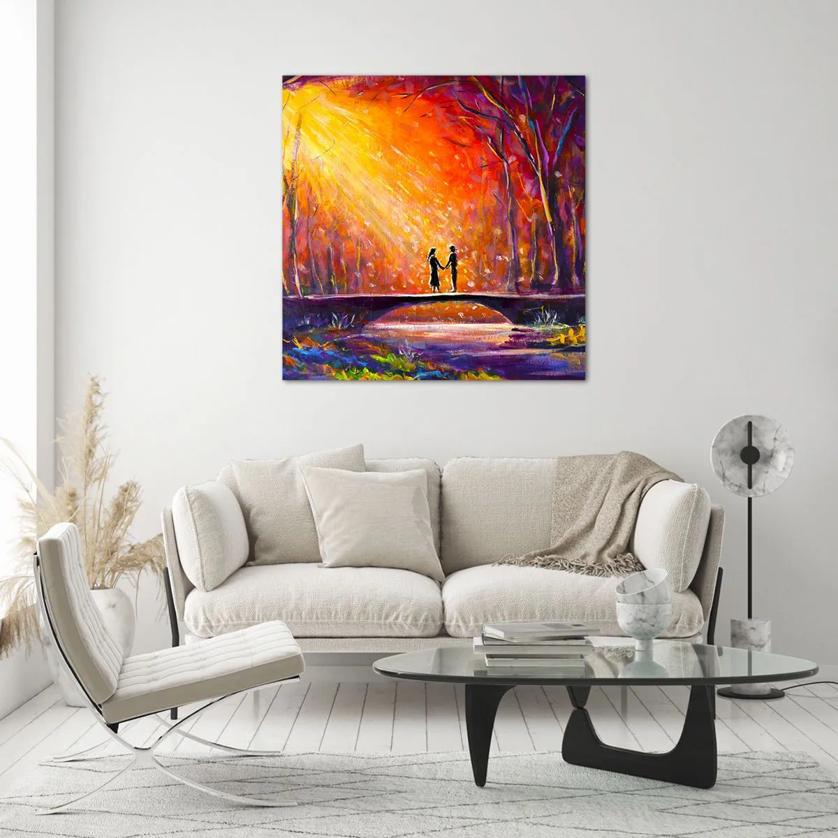 Quadro su vetro - Anche il cielo li ama - 40x40 cm