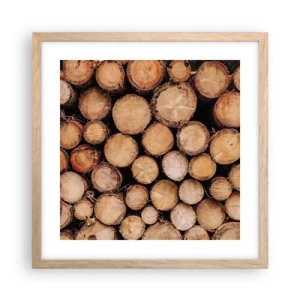 Poster in cornice rovere chiaro - Nuovo inizio - 40x40 cm