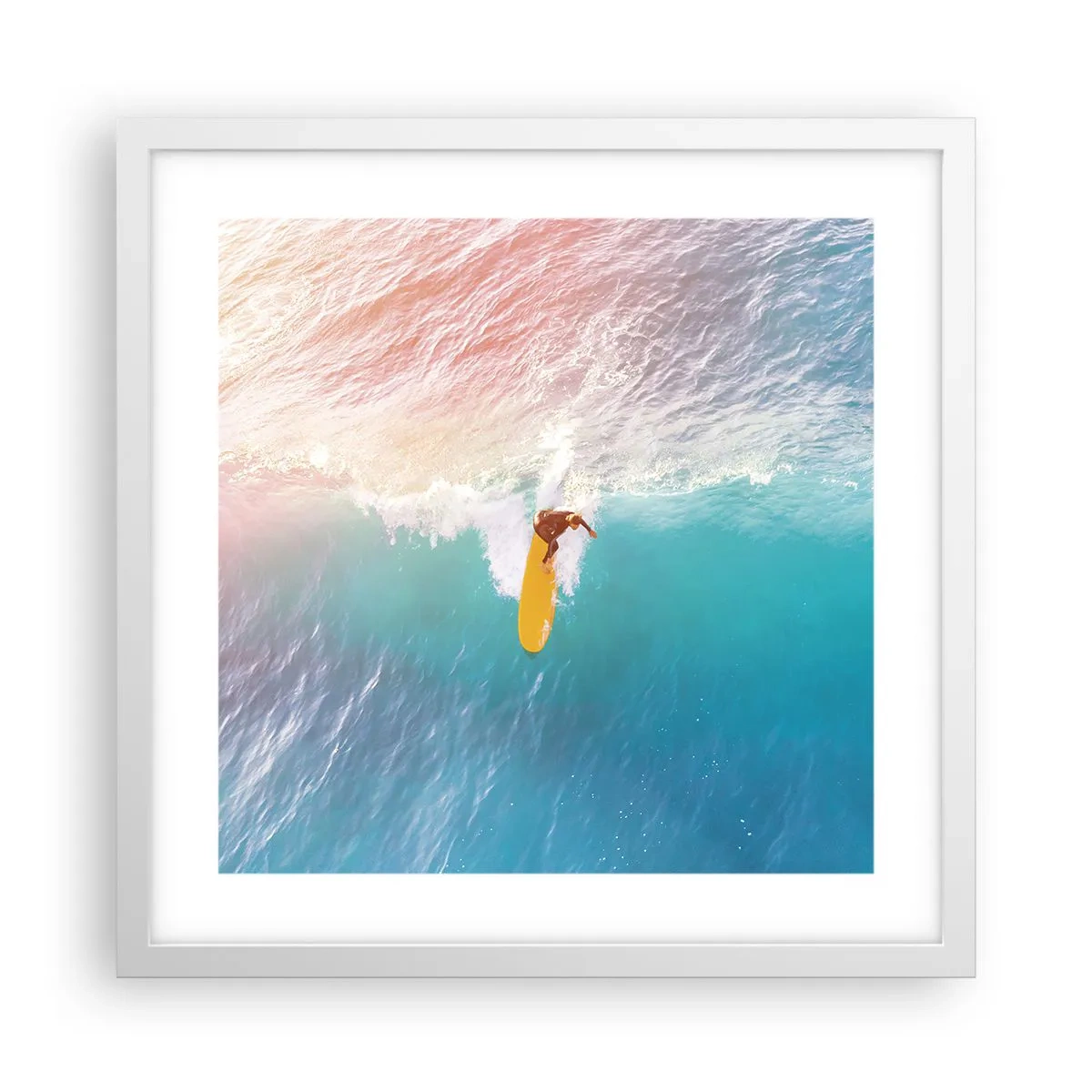 Poster in cornice bianca - Il cavaliere dell'oceano - 40x40 cm