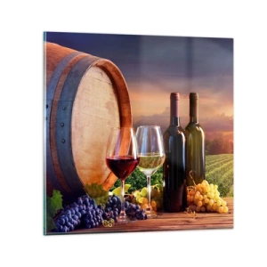 Quadro su vetro - Qui la vita ha gusto - 30x30 cm