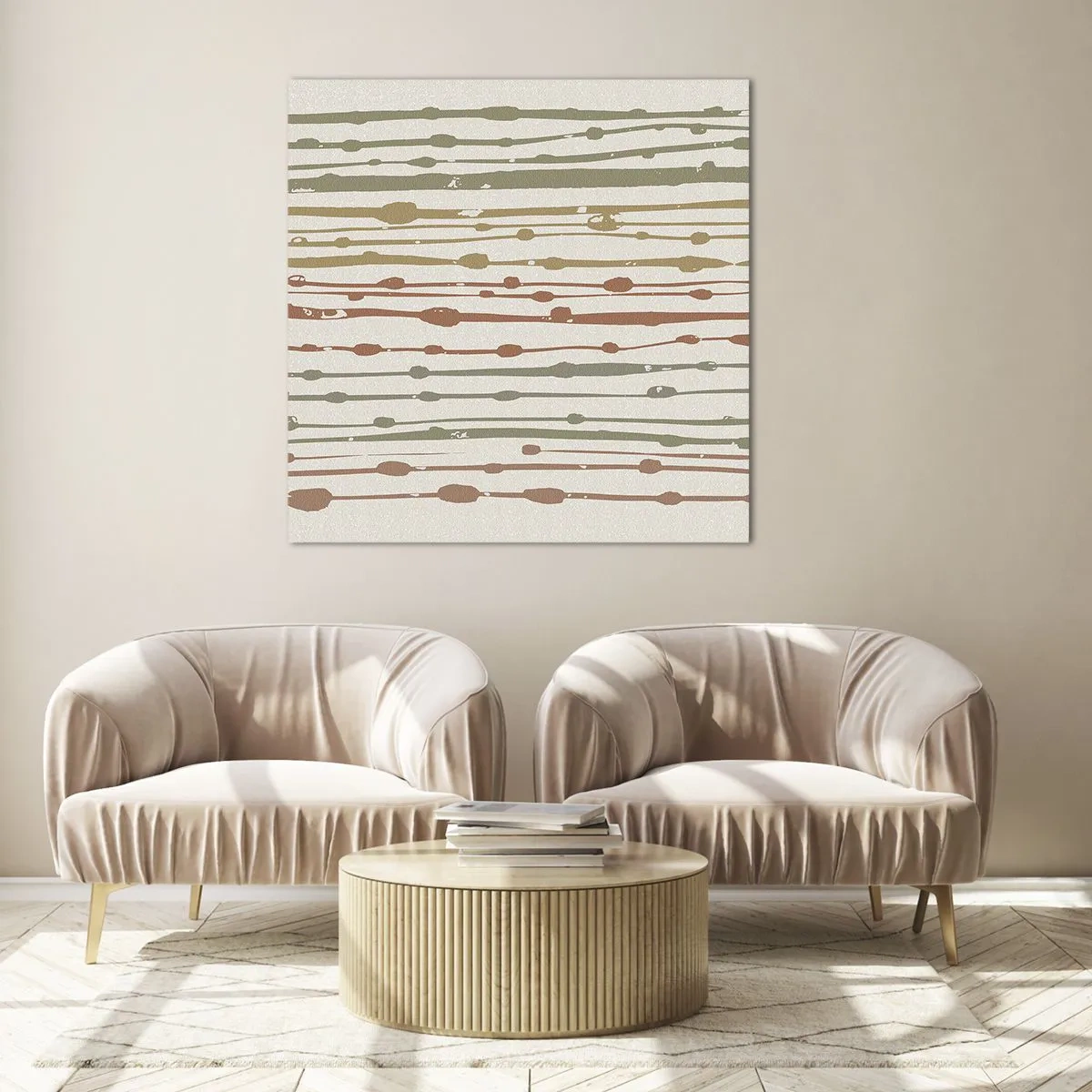 Quadro su vetro - La notazione musicale dei colori - 60x60 cm