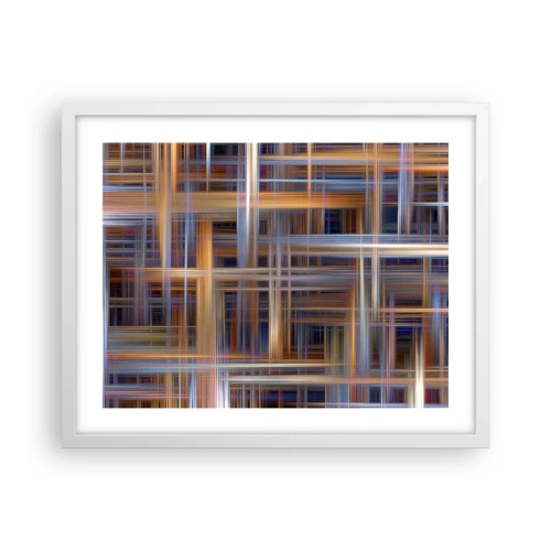 Poster in cornice bianca - Tessute con la luce - 50x40 cm