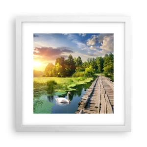 Poster in cornice bianca - Estate, estate ovunque - 30x30 cm