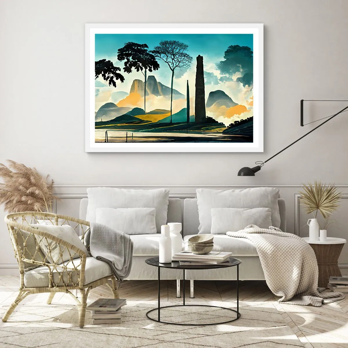 Poster in cornice bianca - Sempre più in alto - 91x61 cm