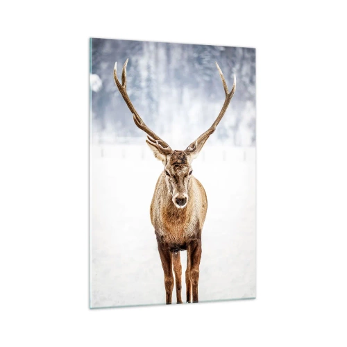 Quadro su vetro - Direttamente dalla nebbia di neve - 70x100 cm