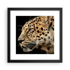 Poster in cornice nera - Calmo, concentrato, pronto - 30x30 cm