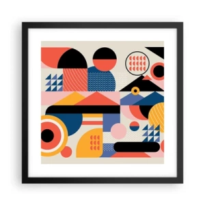 Poster in cornice nera - Composizione: divertiti - 40x40 cm