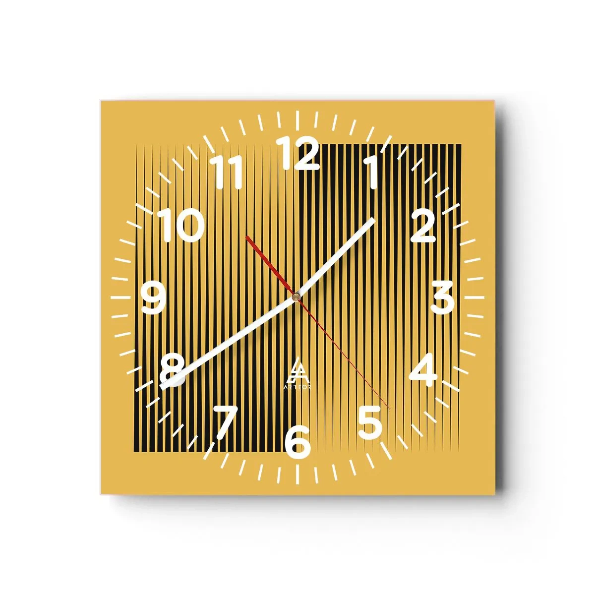Orologio da parete - Orologio in Vetro - La quadratura degli opposti - 40x40 cm