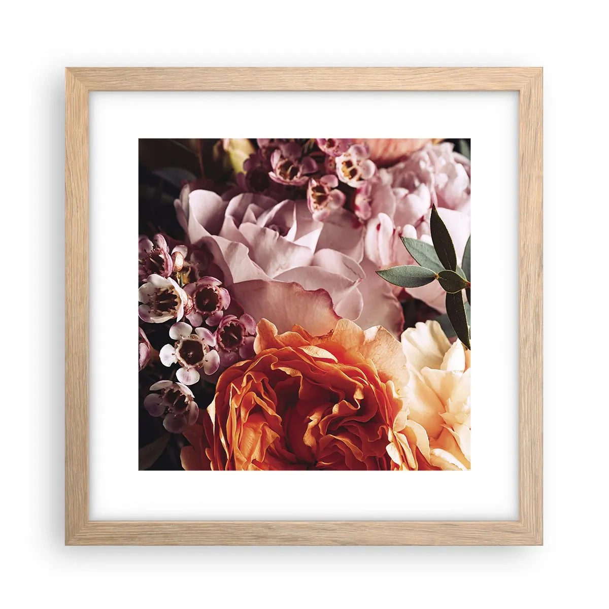 Poster in cornice rovere chiaro - Avvolti dalla bellezza - 30x30 cm