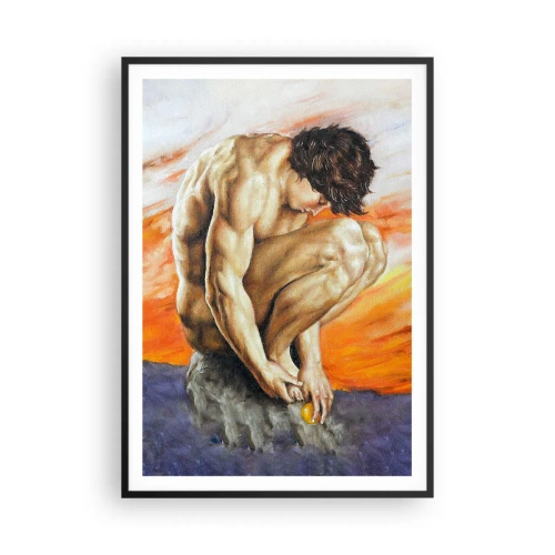 Poster in cornice nera - Immerso in se stesso - 70x100 cm